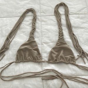 Mikoh Halter style bikini top. Weaved strapping. Never worn